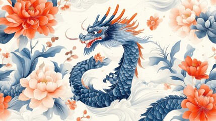 Fototapeta premium Cultural environment realistic photography of chinese new year dragon celebrations