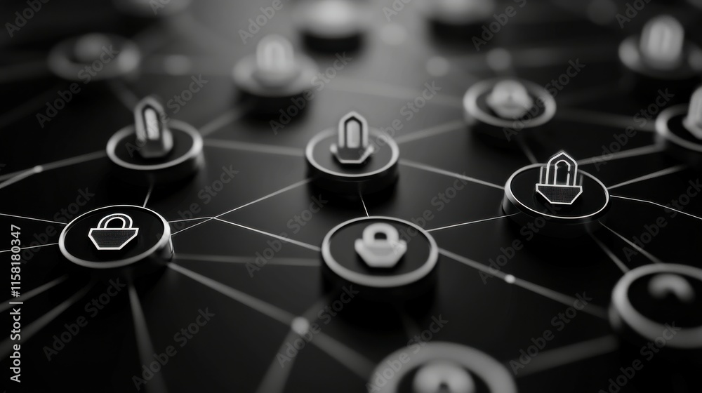 Poster secure network connection with high contrast design