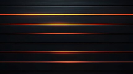 Obraz premium Abstract dark panel with glowing orange lines
