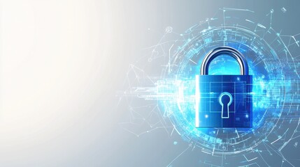 Secure Technology Visuals with Bright Background