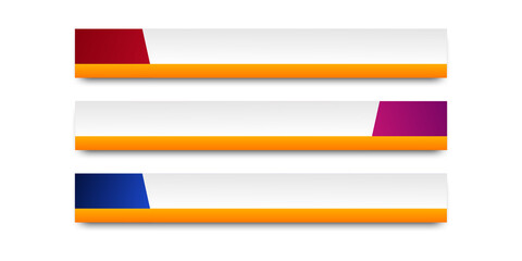 News lower third vector design.Set banner and lower third for news and live. bottom third for...