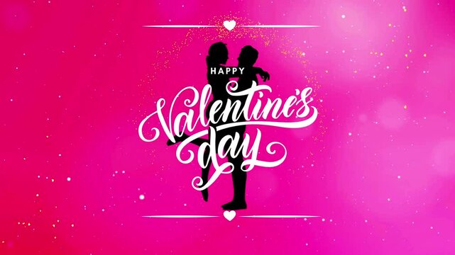Happy Valentines Day greeting card. Calligraphic design for print cards, banner, poster Hand drawn text lettering for Valentines Day with hearts shape