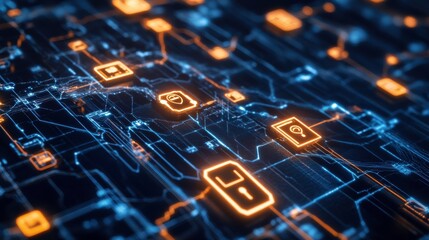 Cybersecurity Data Protection with Animated Icons