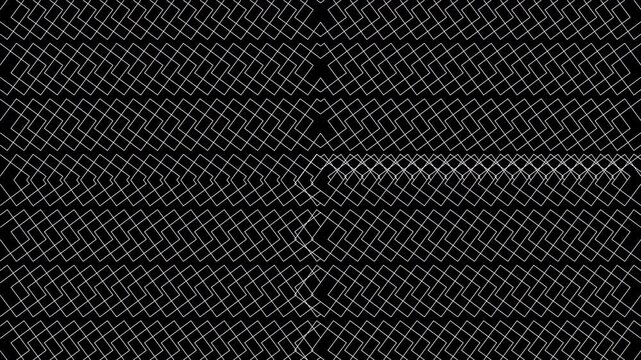 複数の細い線が幾何学的に混ざり合い、十字や四角を作るモーショングラフィックスアニメーション素材 
Motion graphics animation material in which multiple thin lines mix geometrically to create crosses and squares