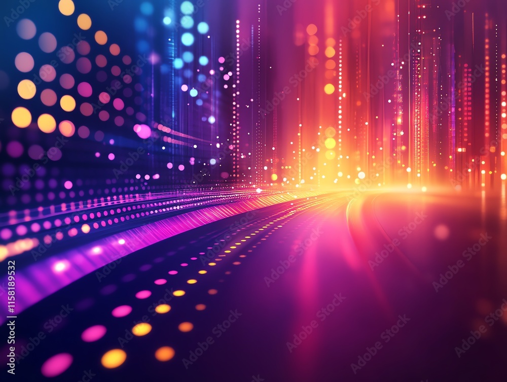 Aufkleber colorful abstract background with vibrant lights and patterns, ideal for digital design.