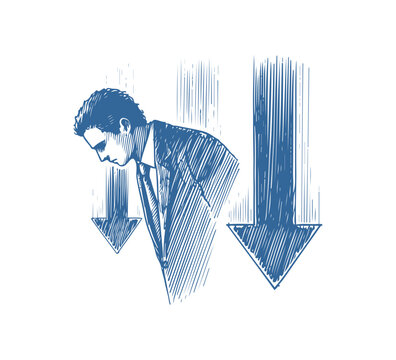  Frustate Businessman hand drawn vector