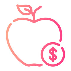 dollar gradient icon