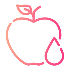 water drop gradient icon