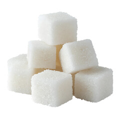 Piled sugar cubes png isolated on transparent background