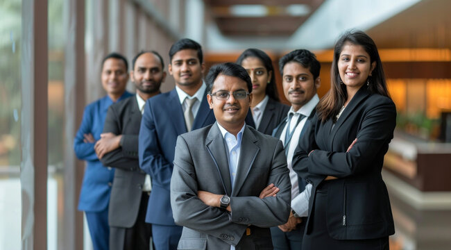 Team of successful indian and middle eastern lawyers and legal specialists