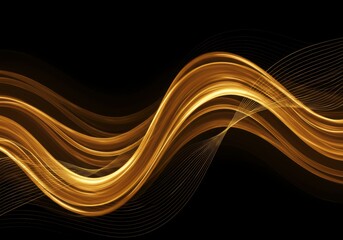 "Liquid Gold: A Symphony of Elegant Waves"