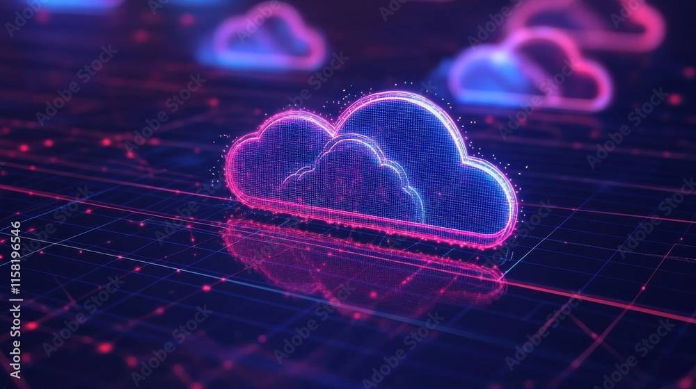 Poster Interactive Cloud Computing Infrastructure Concept