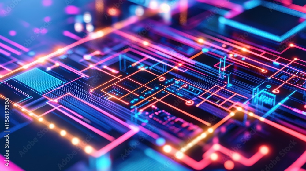 Poster Luminous Chip Circuits in a Bright Tech Environment
