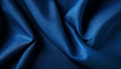 Fototapeta premium A soft fabric texture resembling linen in dark blue for a cozy feel
