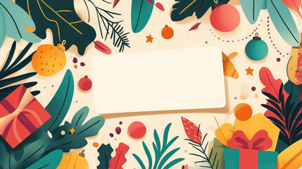 Obraz premium A colorful background with a white box in the middle