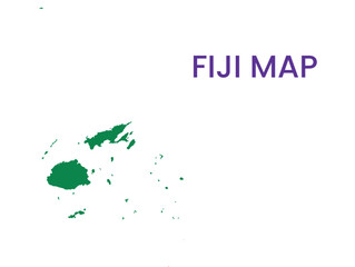Fototapeta premium High detailed map of Fiji. Outline map of Fiji. Oceania