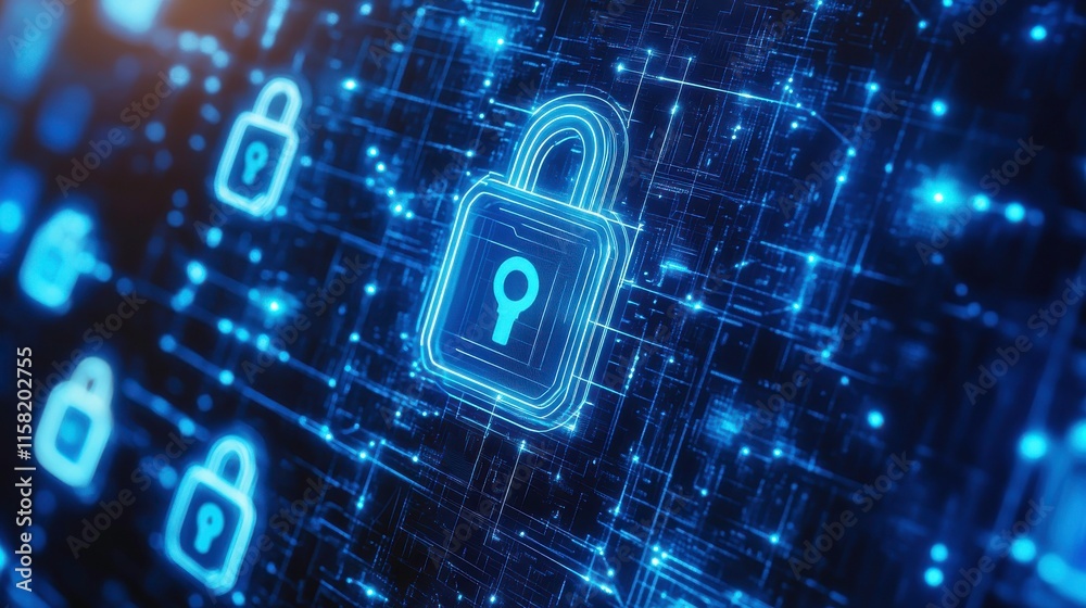 Poster secure data protection with encryption visuals