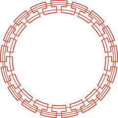 Fototapeta premium Chinese Circle Frame Decoration