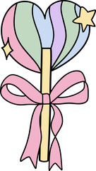 Groovy Valentine's Day Nurse Life Clipart.Retro Nurse Illustrations.