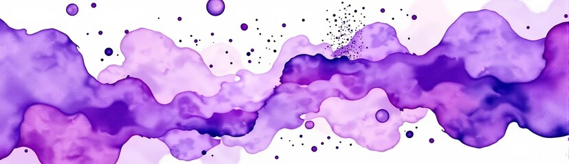 Obraz premium Purple Ink Splash Abstract Watercolor Painting Background