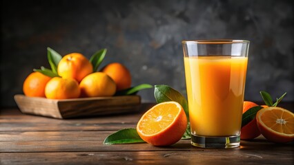 Glass filled with freshly squeezed orange juice, orange, glass, drink, refreshment, citrus, vitamin C, healthy, beverage