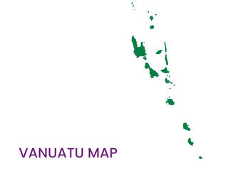 High detailed map of Vanuatu. Outline map of Vanuatu. Oceania