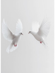 Obraz premium Couple white dove flying