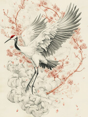 illustration of a bird in a background