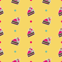 Cake and circle fabric pattern