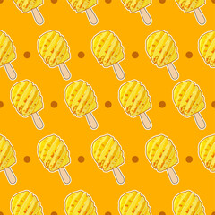 Pineapple and circle fabric pattern