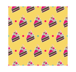 Cake and circle fabric pattern