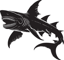 Fototapeta premium illustration of a shark