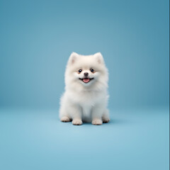 Fototapeta premium 사랑스러운 포메 강아지 증명사진