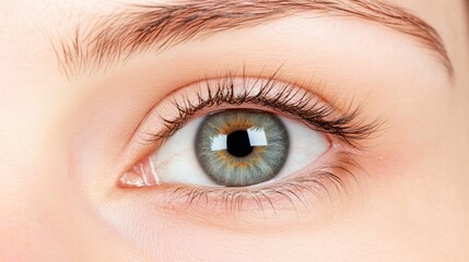 Obraz premium Close-Up View of Captivating Human Eye with Striking Multicolored Iris