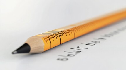 Close-up of a pencil on a sheet of paper.