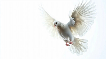 Fototapeta premium white dove isolated on white