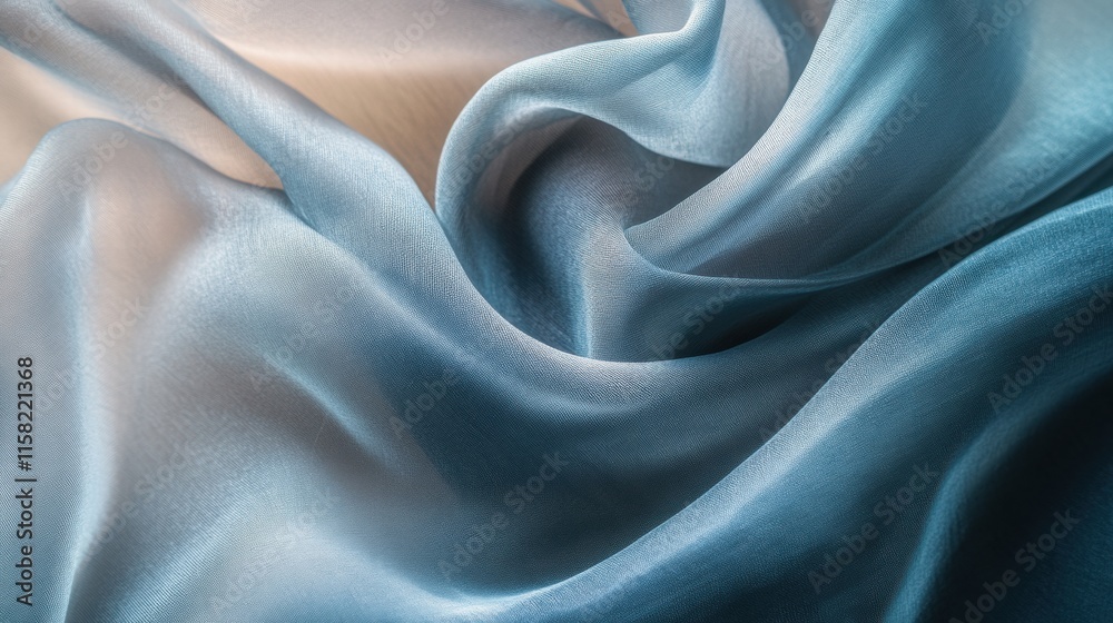 Leinwandbilder Luxurious silk fabric with copy space perfect for creating elegant designs and layouts in a stylish mock up setting. Generative AI