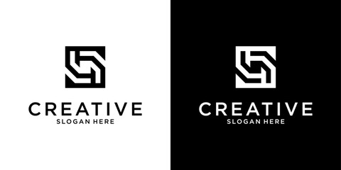 S or SS initial letter logo design vector template.