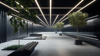 Modern indoor space with minimalist design.