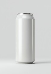 "Modern Refreshment: Sleek Aluminum Can Mockup"
