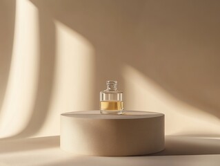 Perfume bottle on table