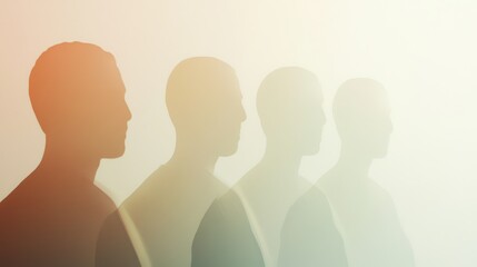 Silhouetted figures representing contemplation.