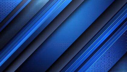 Obraz premium Dark blue abstract background with glowing geometric lines.