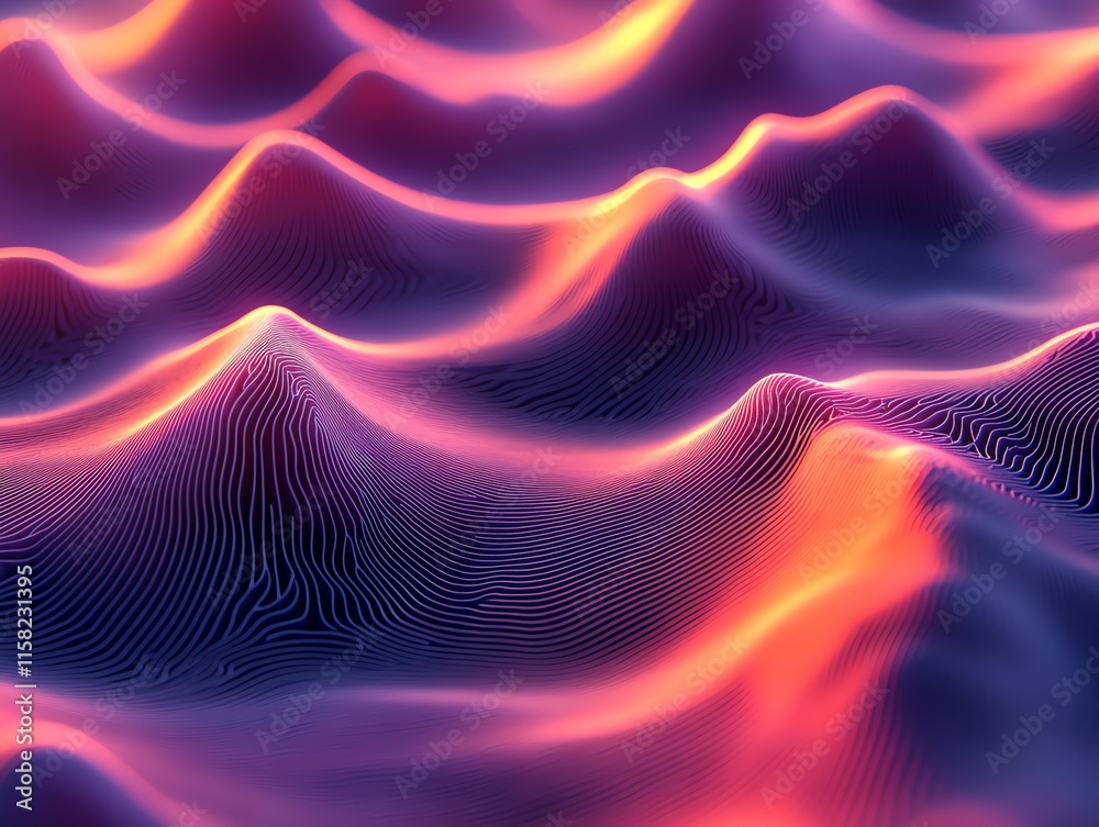 Aufkleber Abstract waves of color and light create a dynamic, flowing visual effect.