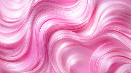 Obraz premium Soft Pastel Pink Hair Texture with Delicate Waves