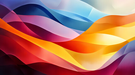 Fototapeta premium Vibrant Hues Abstract: A mesmerizing display of flowing, colorful fabrics creating a dynamic and energetic abstract art piece. Perfect for designs needing a splash of color and movement. 