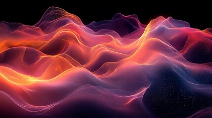 Obraz premium Abstract waves of light and color creating a dynamic and fluid visual experience.