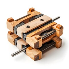 Wooden Rebate Planes isolated on white background with clipping path and shadow