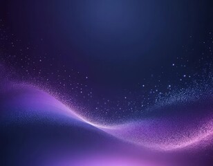 Obraz premium Abstract Purple and Blue Wave with Glowing Particles on Dark Background