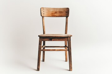 White Floor with Wooden Chair